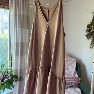 a new day Tan Sleeveless Midi Dress